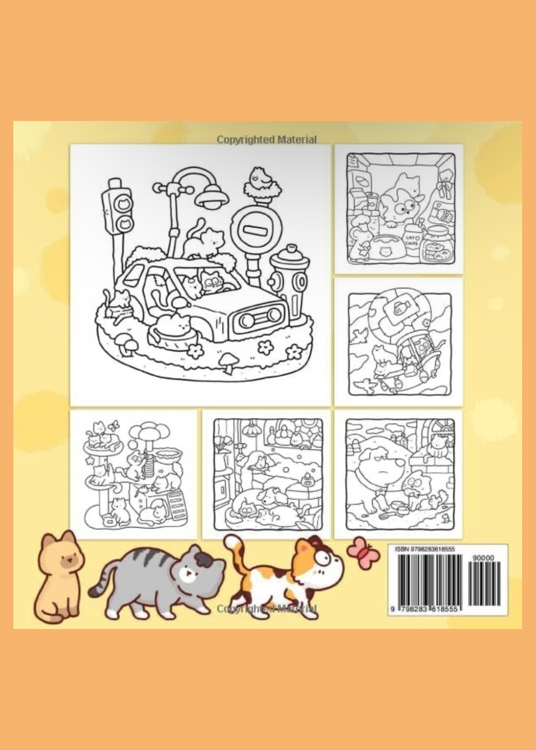 The Little Cat: Cozy Life of Kitty Colouring Book for Adults and Teens