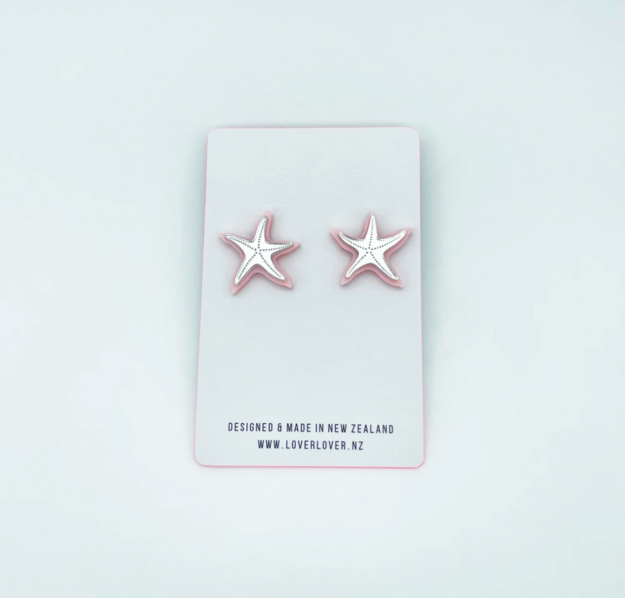 Starfish Stud Earring - Milkshake/Silver