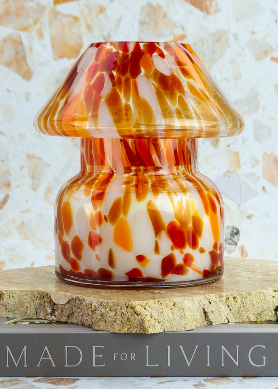 Jack O' Lantern Mushroom Lamp