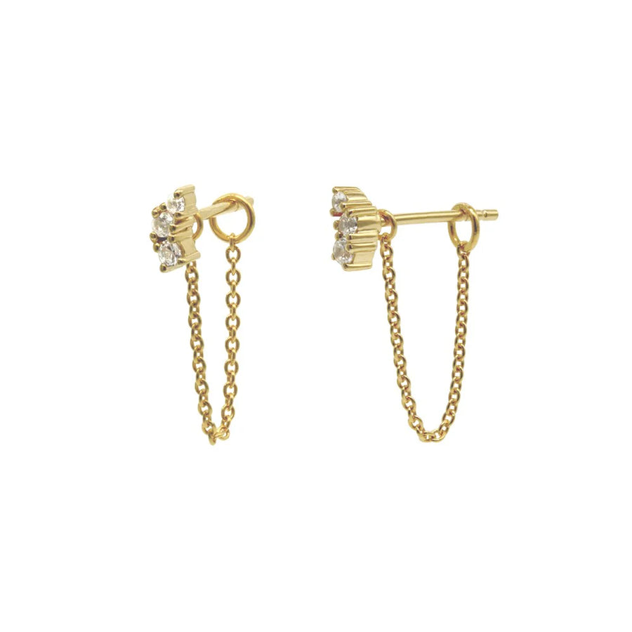 Ebb Chain Stud Earrings