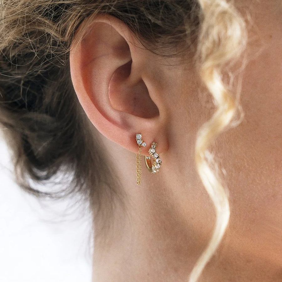 Ebb Chain Stud Earrings