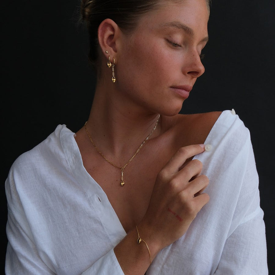 Amore Chain Huggie Earrings