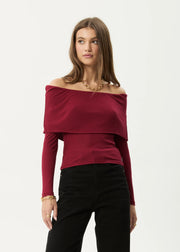 Beckett - Off-Shoulder Long Sleeve Top