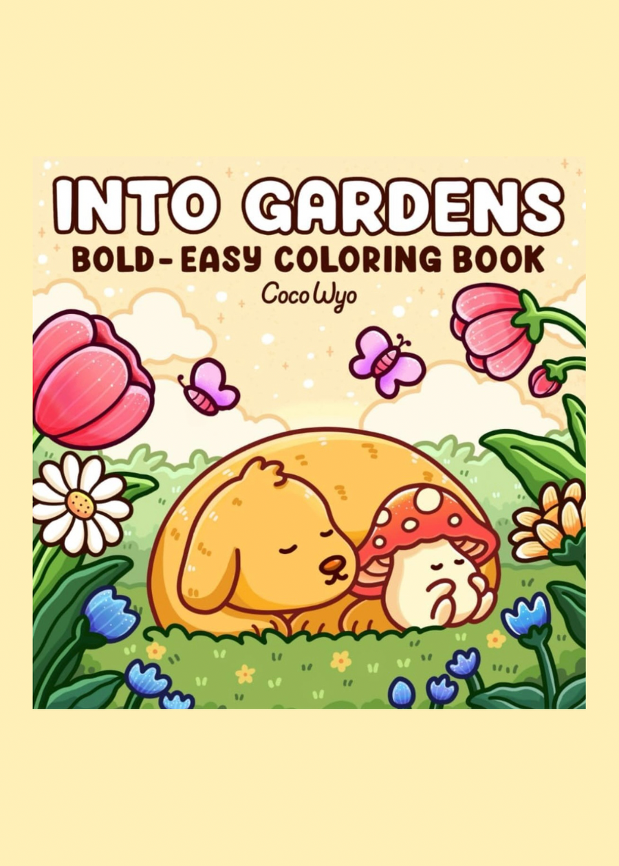 Into Gardens: Colouring Book for Adults and Teens