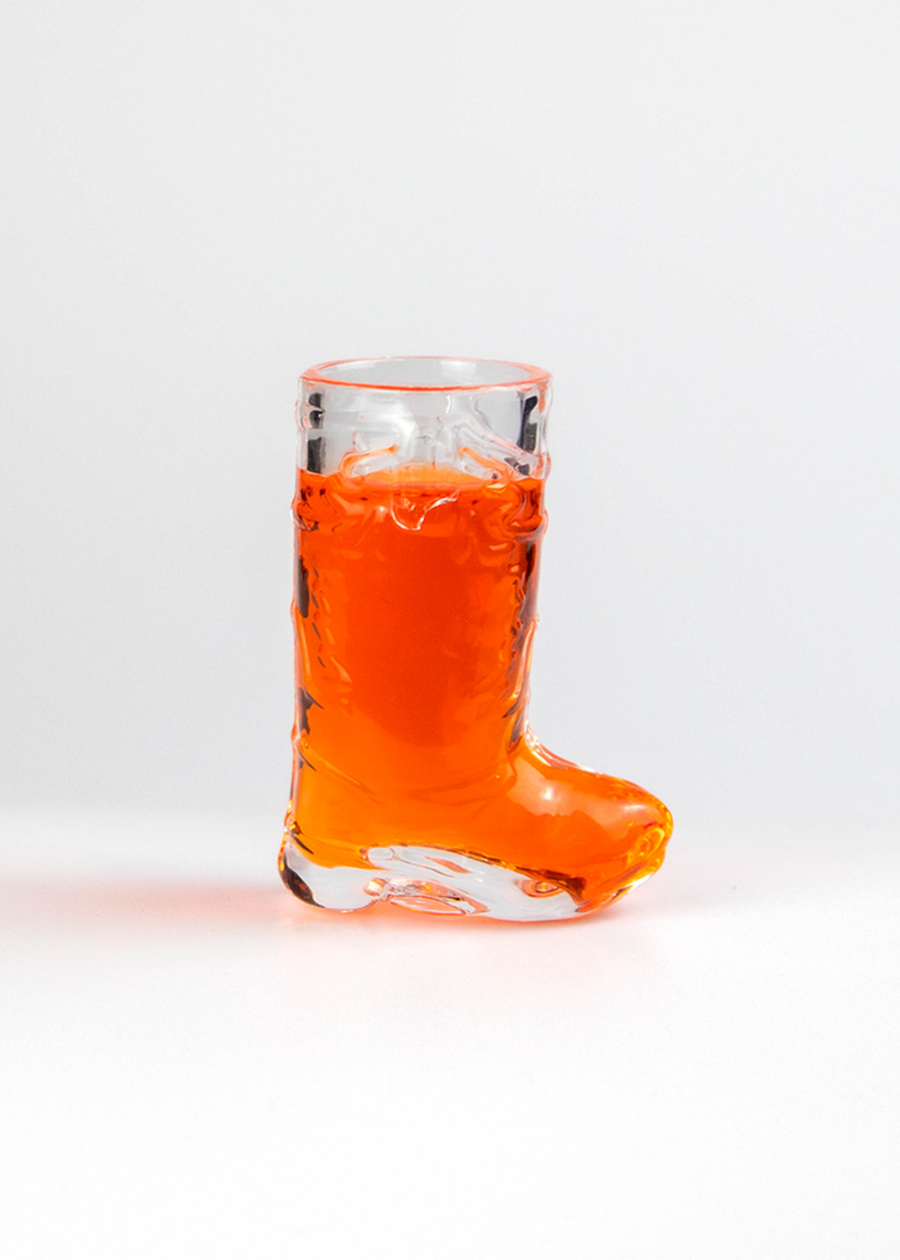 Glass Cowboy Boot Shot Glasses