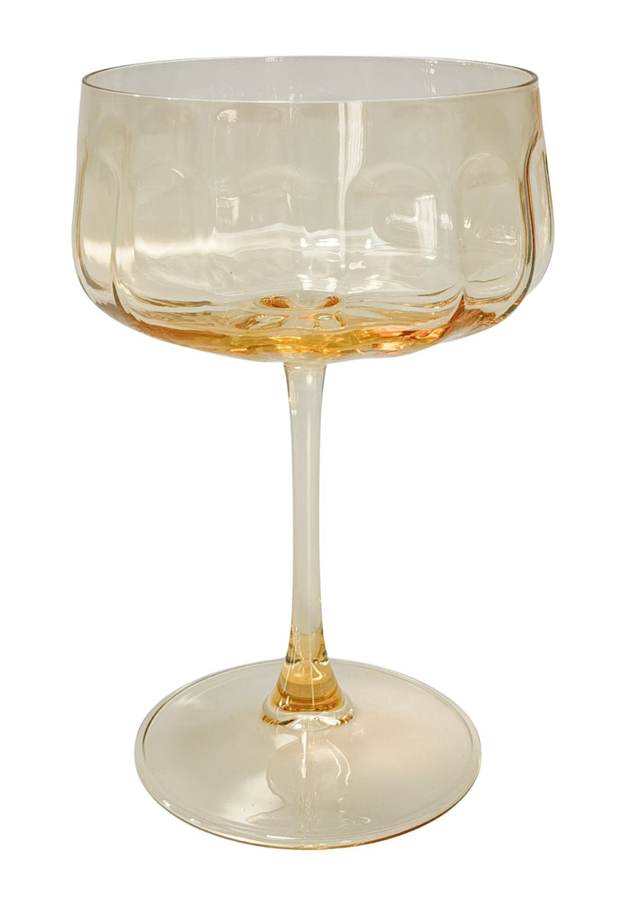 Tillie Coupe Glass - Yellow