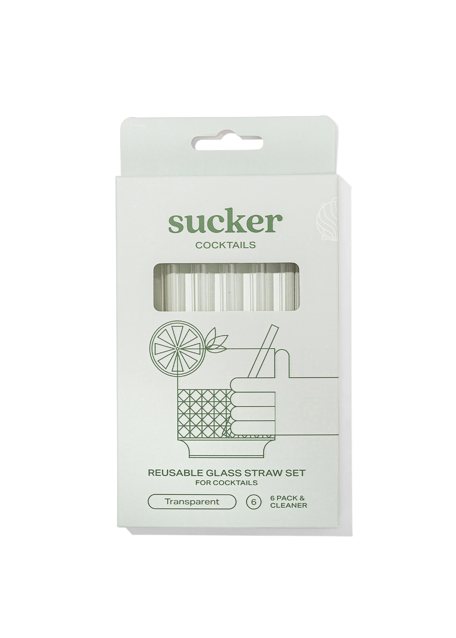Cocktail Glass Drinking Straws - Transparent