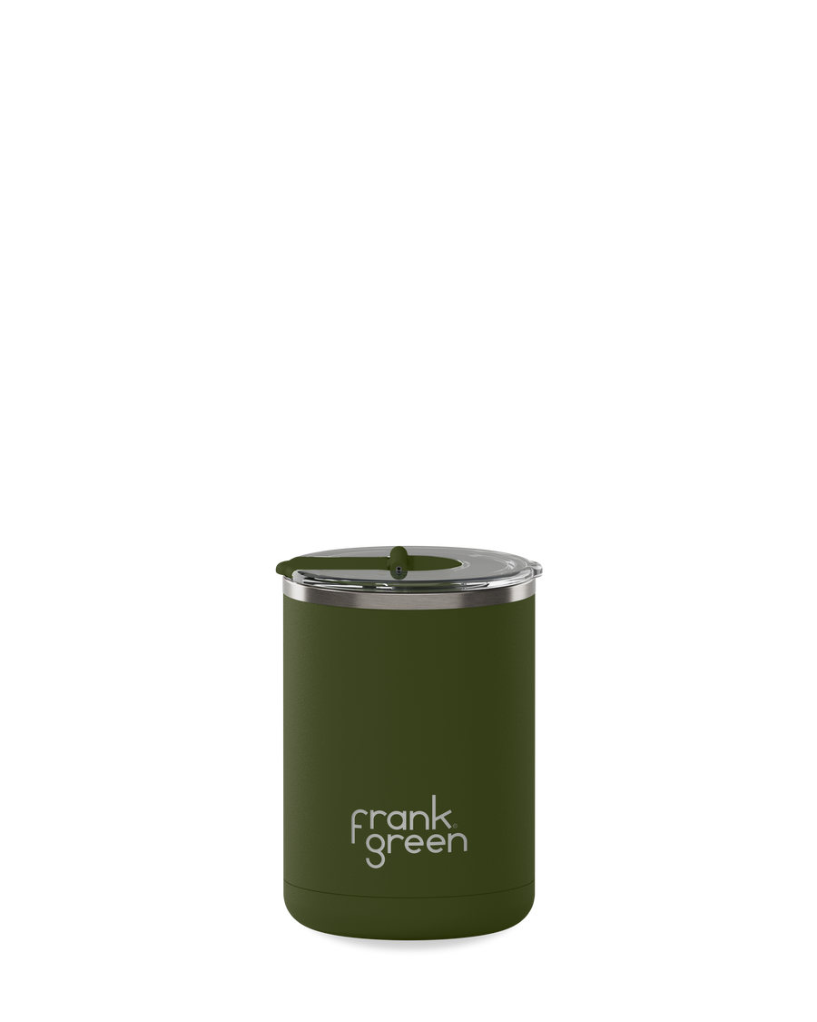 Ceramic Coffee Cup with Hinged Lid