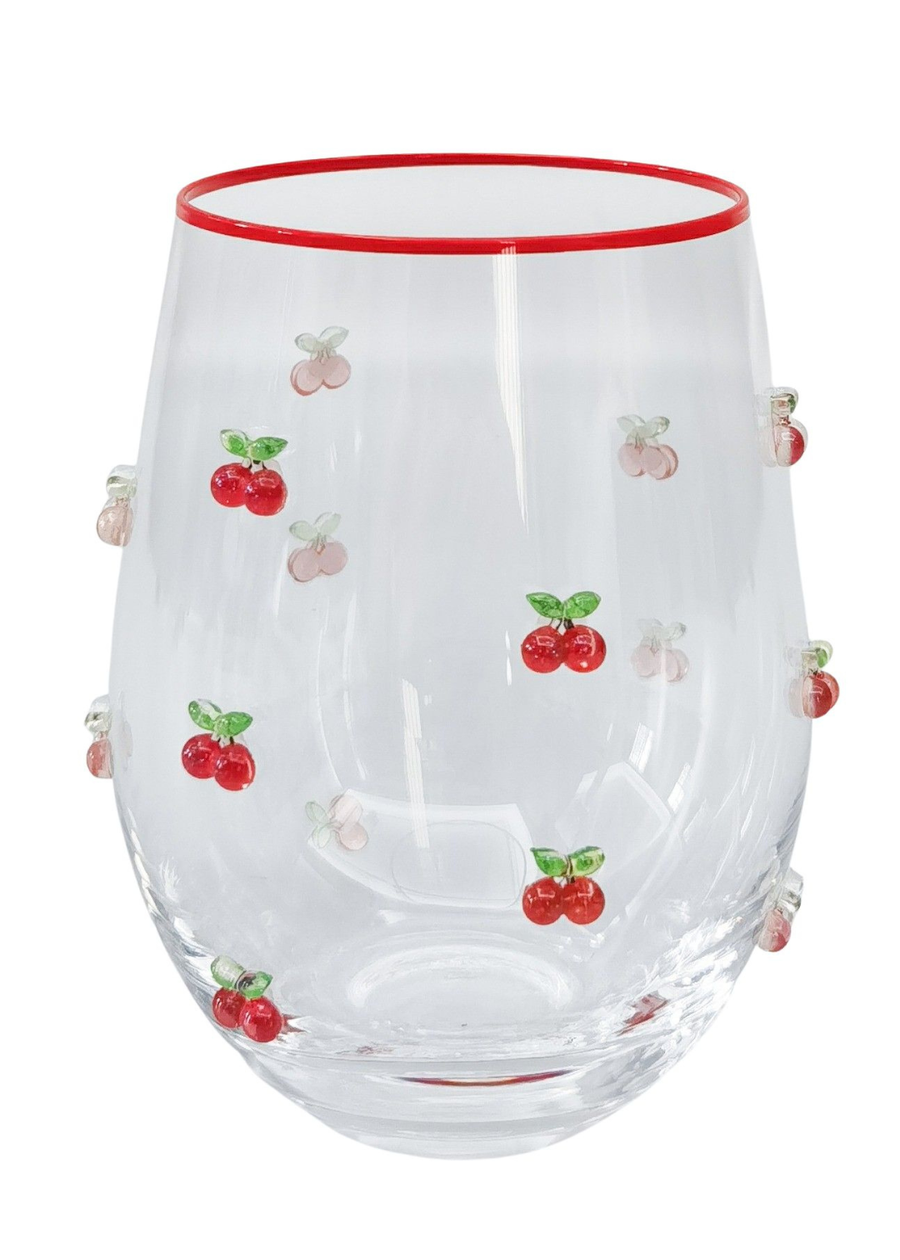 Kaya Cherry Stemless Glass