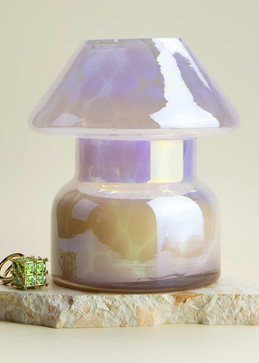 Periwinkle Mushroom Lamp