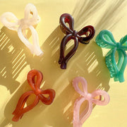 Bow Claw Clip - Brown