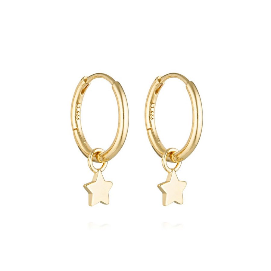 Tiny Star Huggie Hoop Earrings