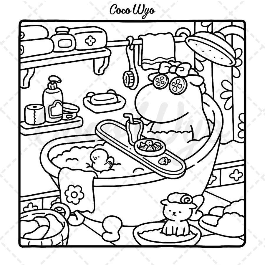 Cozy Friends: Colouring Book for Adults & Teens