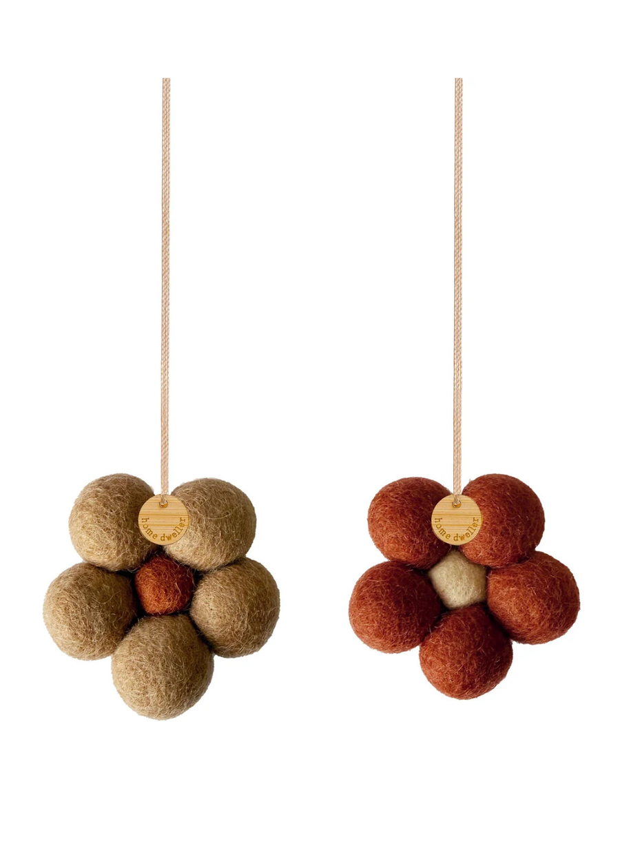 Felt Flower Scent Fresheners, Creamy Caramel