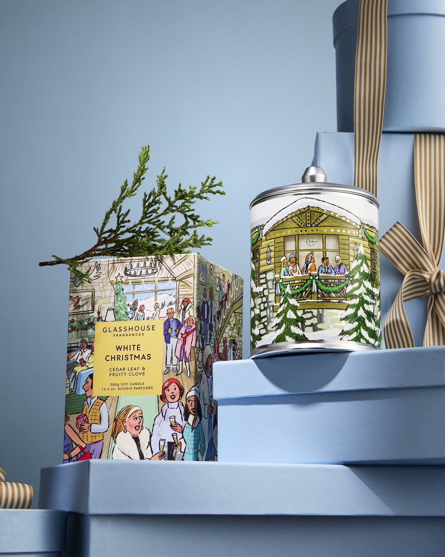 White Christmas Candle