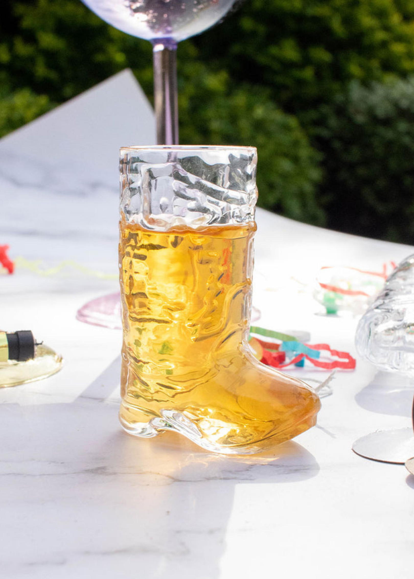 Glass Cowboy Boot Shot Glasses