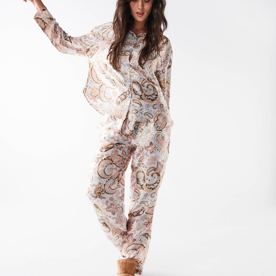 Paisley Paradise Satin Pyjama Set