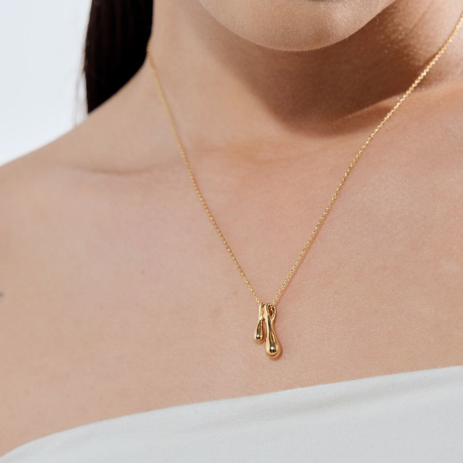 Double Mon Necklace, Gold