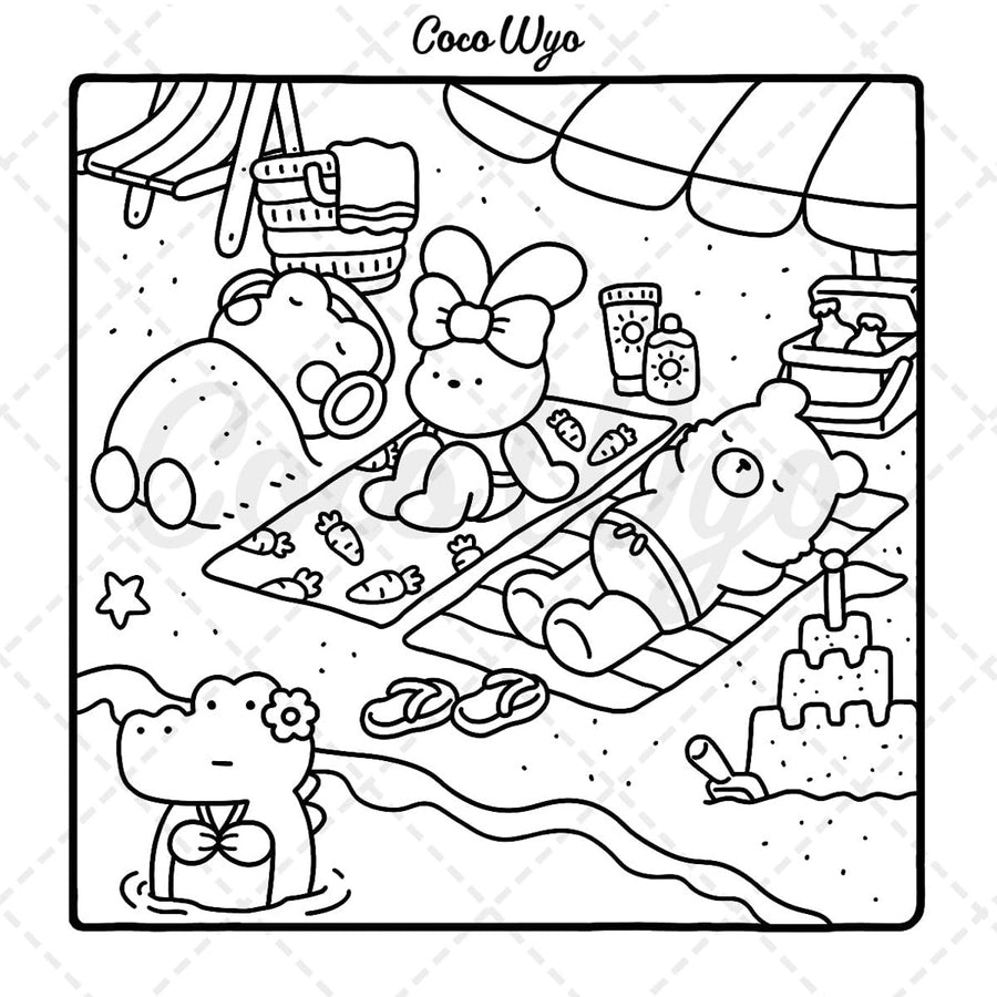 Cozy Friends: Colouring Book for Adults & Teens