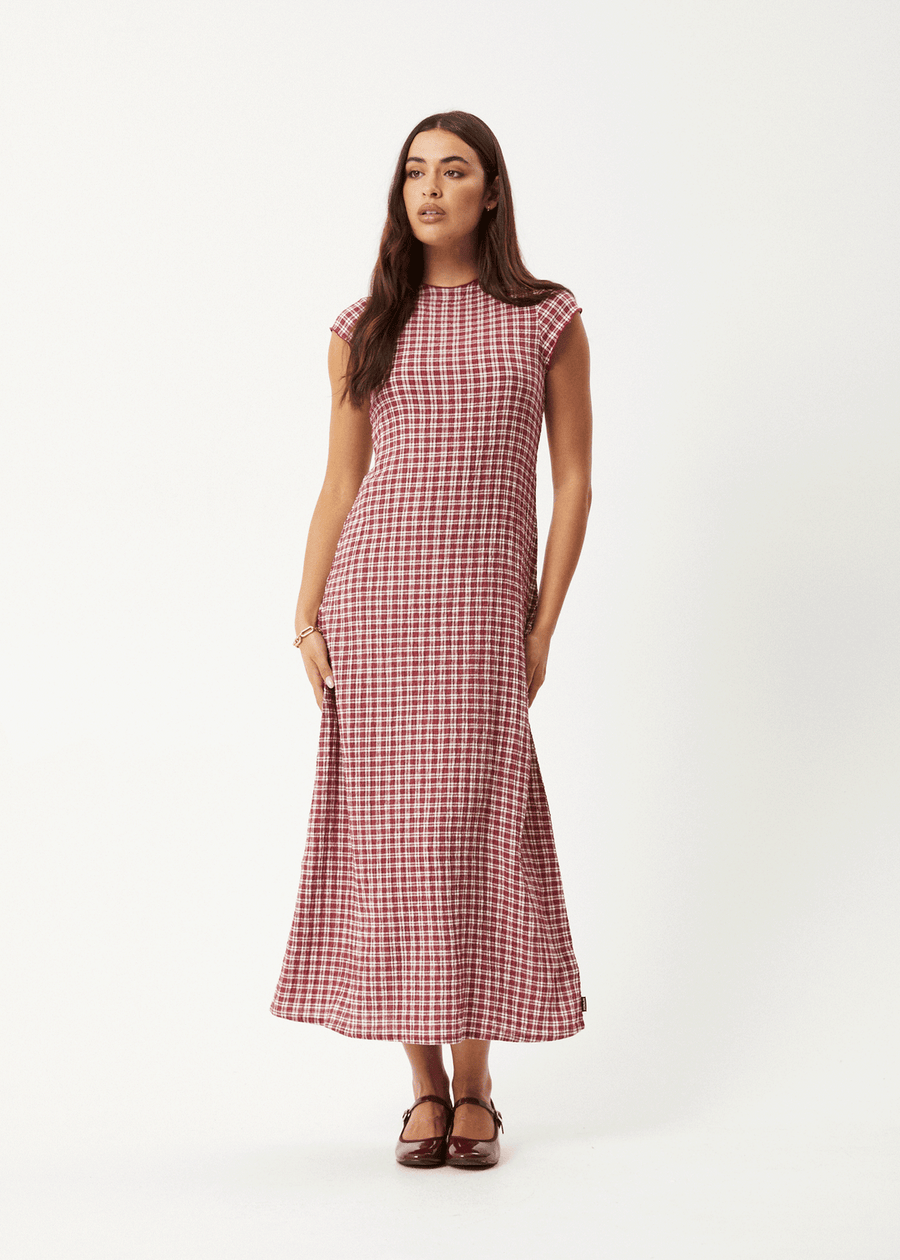 Base - Seersucker Midi Dress