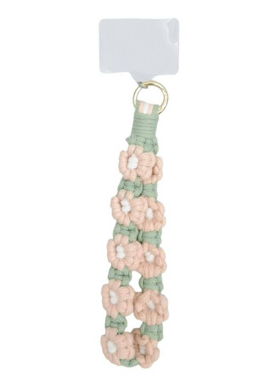 Daisy Phone Wrist Strap - Pink