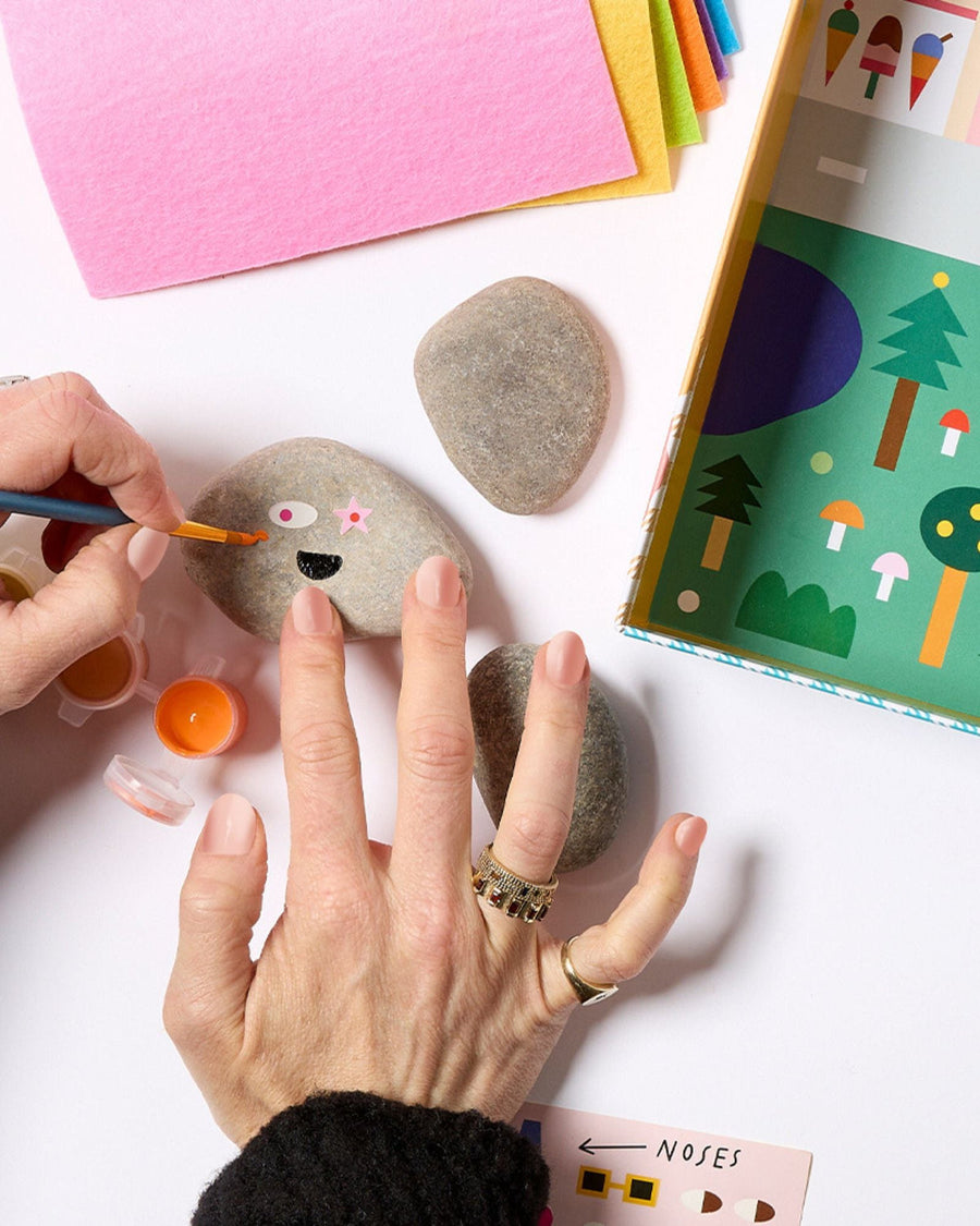 Kids Rock Painting Kit - Cool Faces