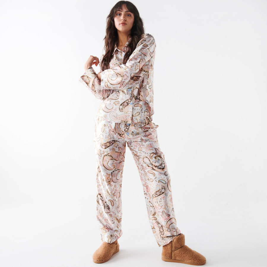 Paisley Paradise Satin Pyjama Set