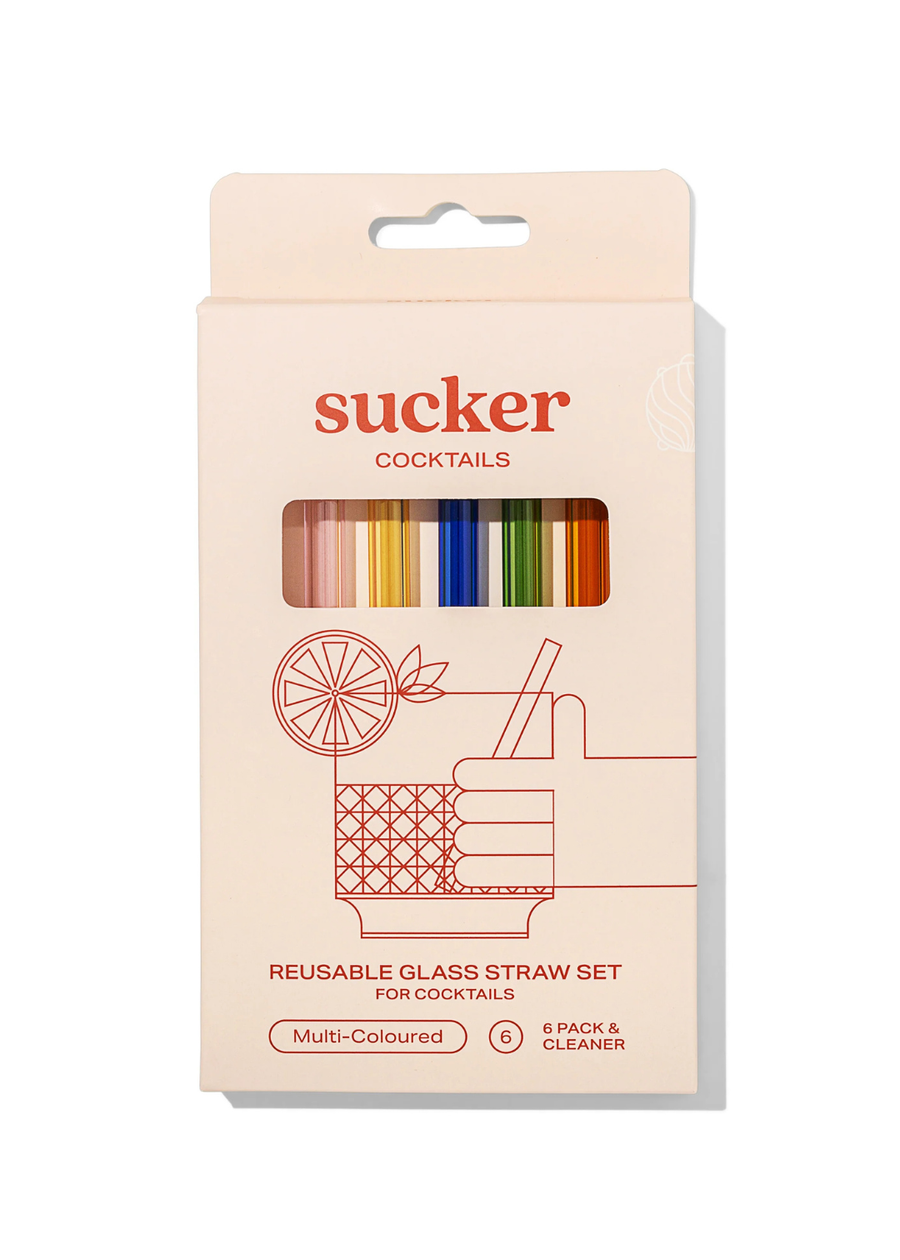 Cocktail Glass Drinking Straws - Multi-colour