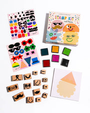 Wooden Stamp Kit - Cool Faces