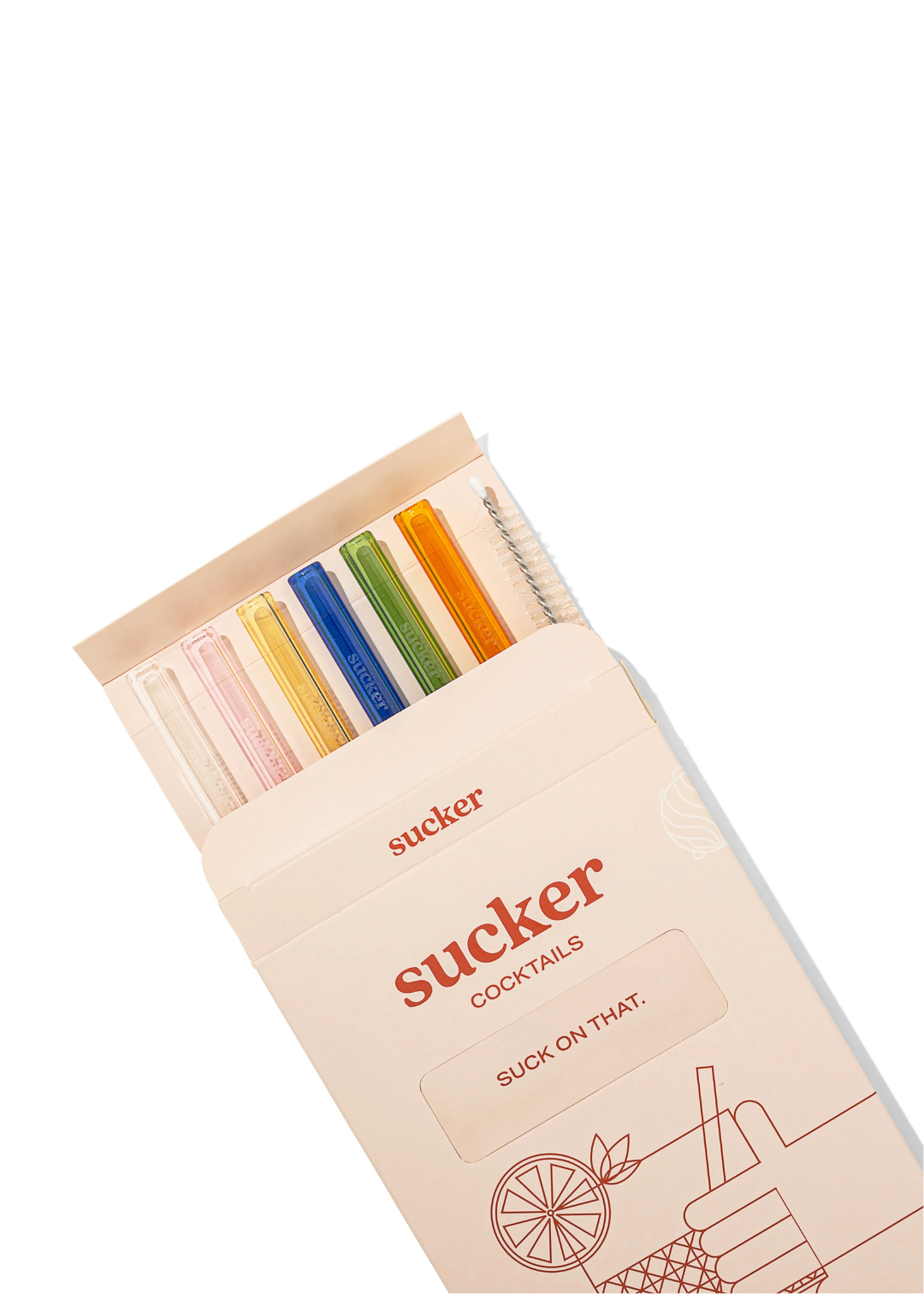 Cocktail Glass Drinking Straws - Multi-colour