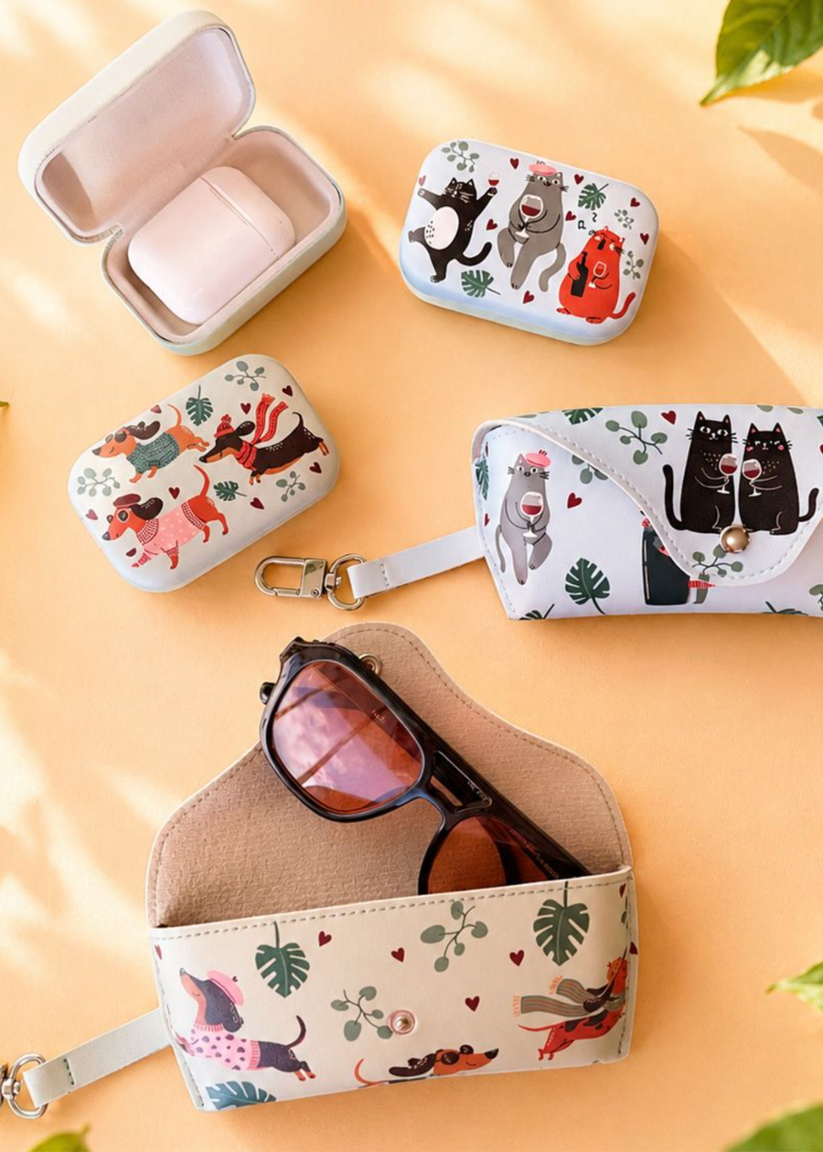 Playful Paws Cat Glasses Case