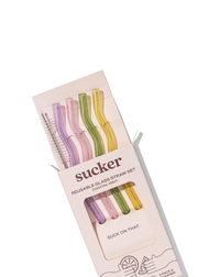 Cocktail Wavy Glass Straws