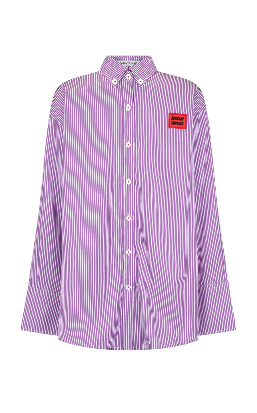 Bisous Stripe Shirt - Violet