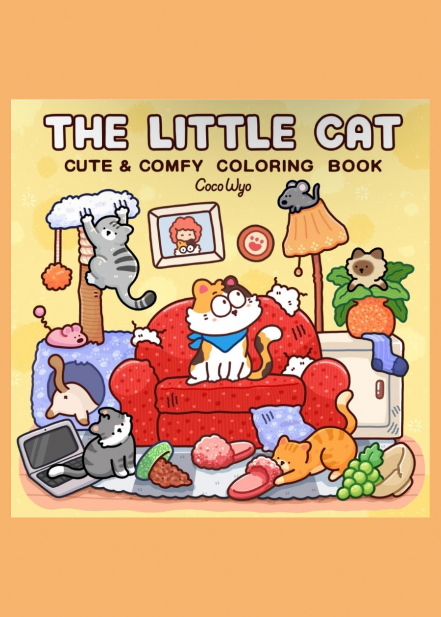 The Little Cat: Cozy Life of Kitty Colouring Book for Adults and Teens
