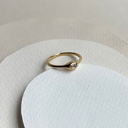 Form Baguette Ring, White Topaz
