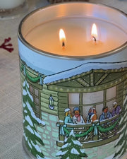 White Christmas Candle
