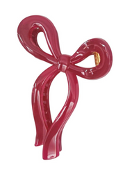 Bow Claw Clip - Red
