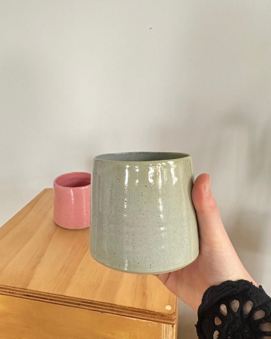 Ceramic Tumbler- Sage Glaze