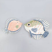 Reef Fish Trinket Dish - White & Green 25cm