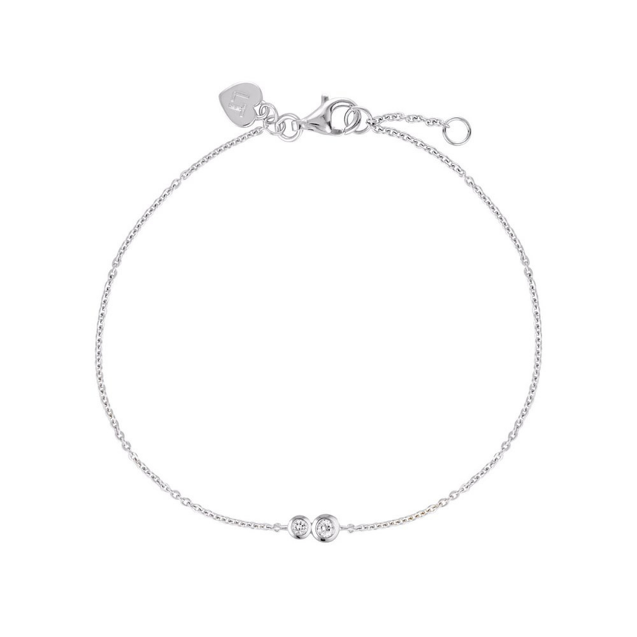 Duo Bracelet, White Topaz