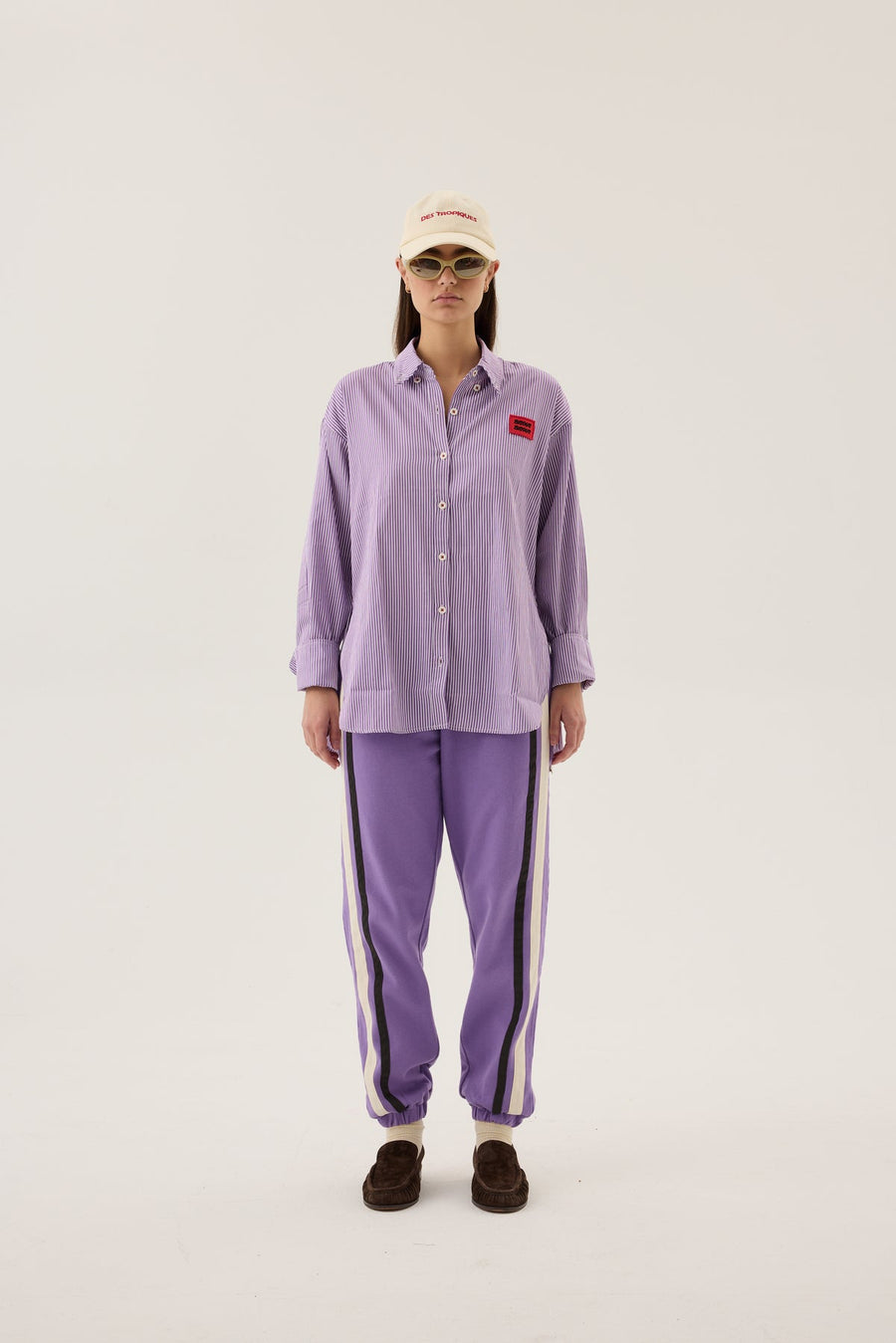 Bisous Stripe Shirt - Violet