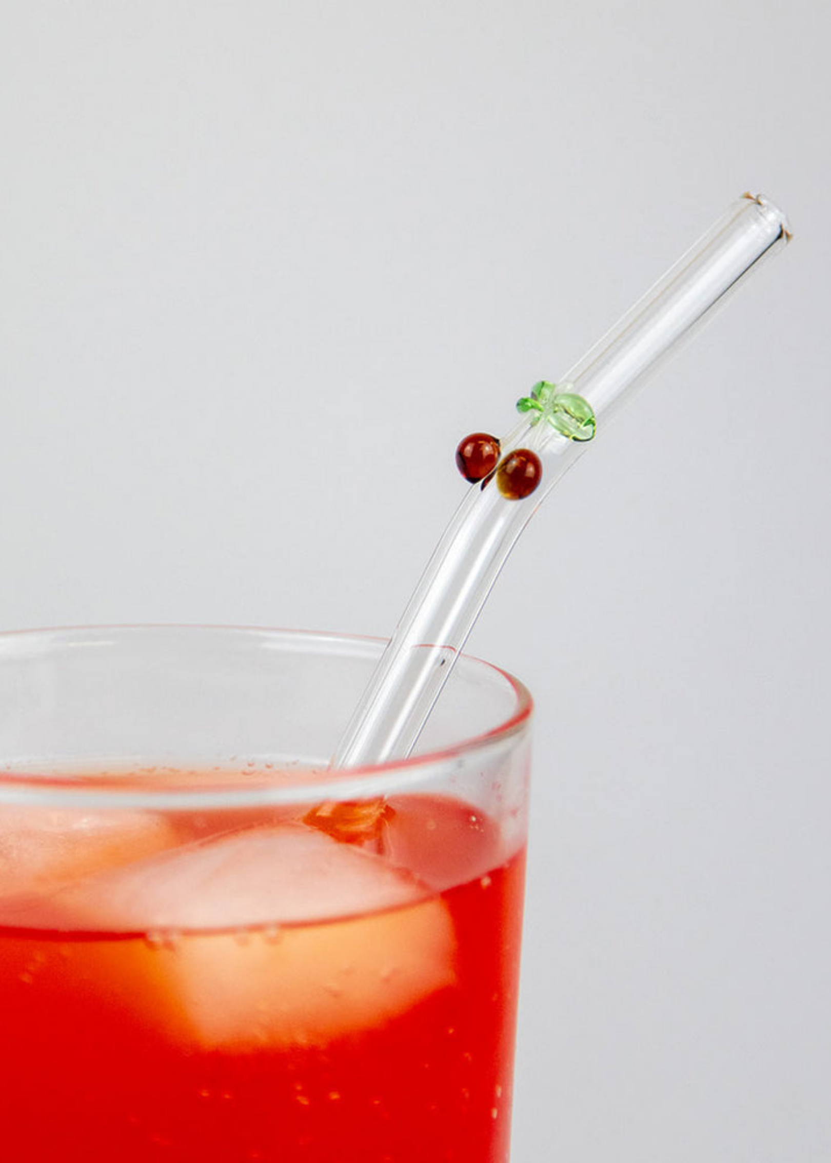 Cherry Pie Glass Straw - 2 Pack