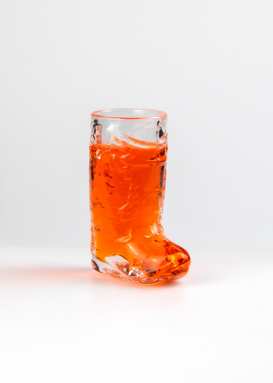 Glass Cowboy Boot Shot Glasses