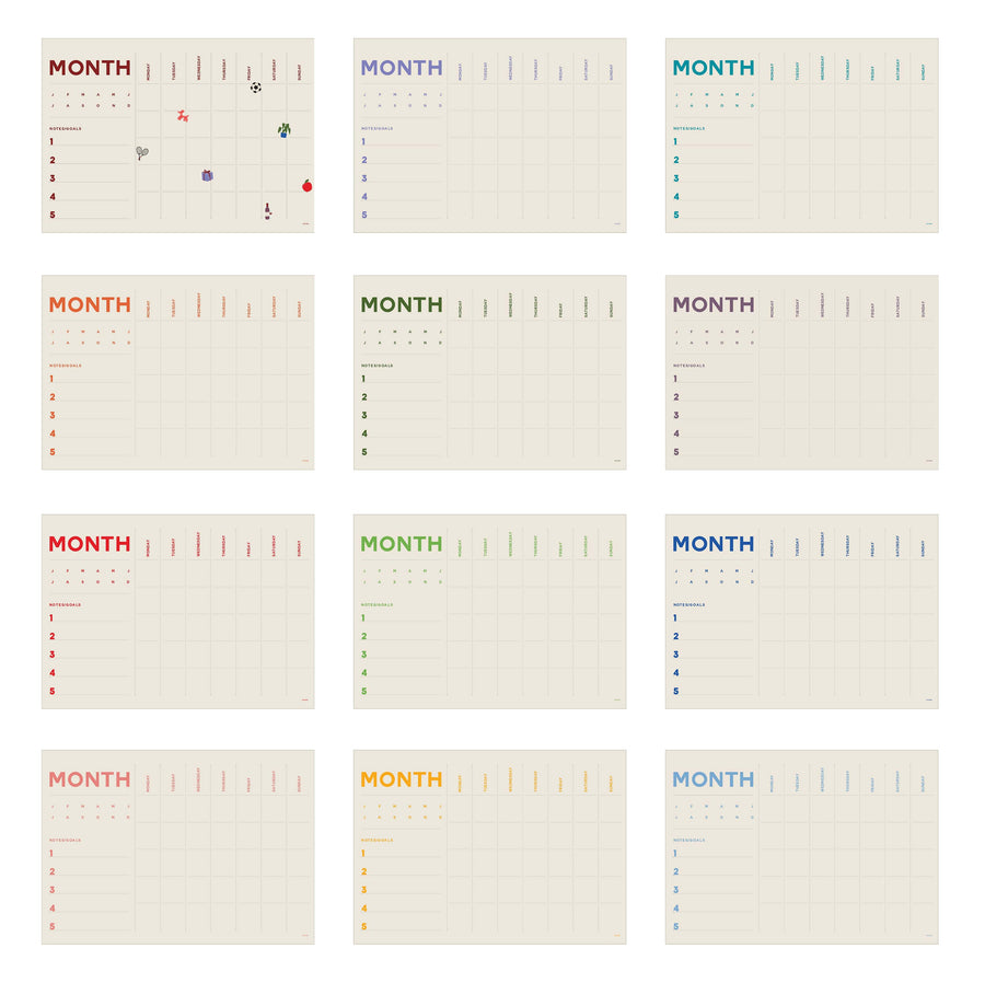 Lettuce | A2 Month Planner