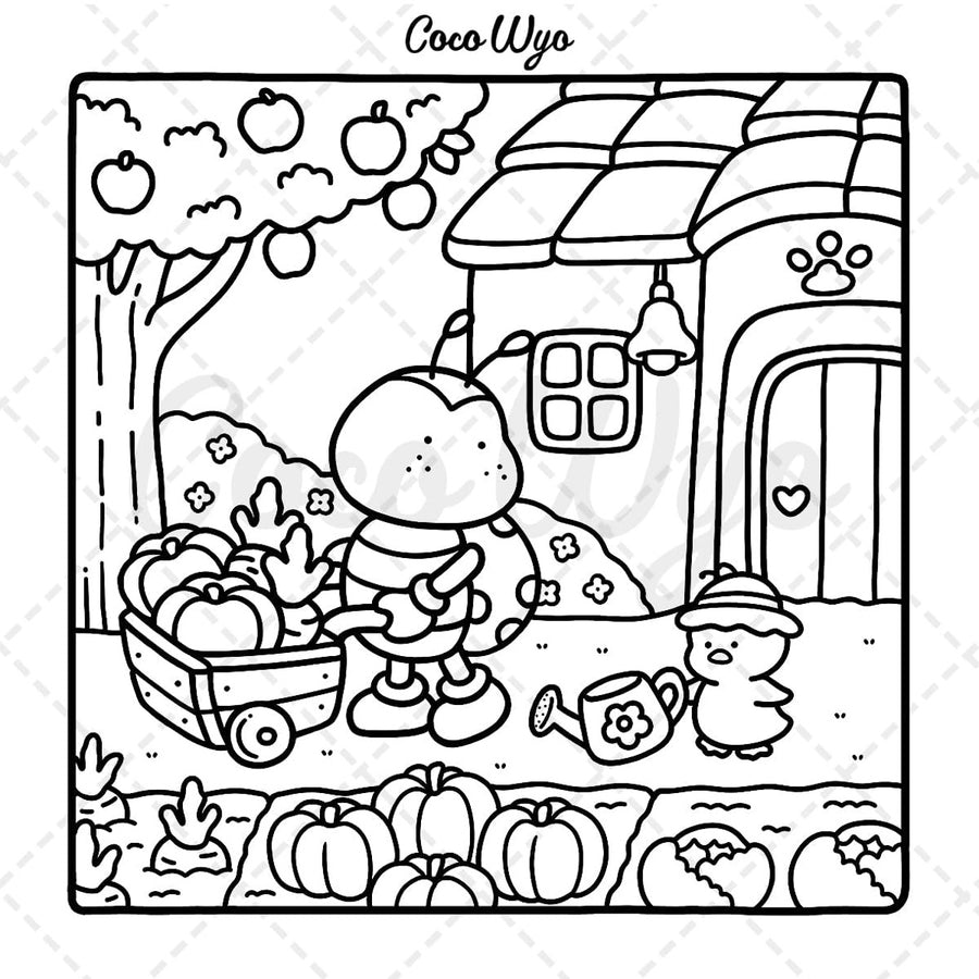 Cozy Friends: Colouring Book for Adults & Teens