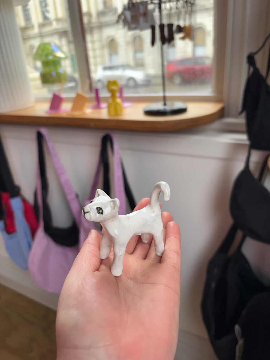 White Naughty Kitty Incense Holder