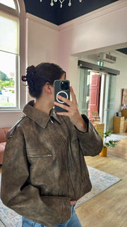 Bow Claw Clip - Brown