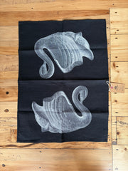 Swan Linen Tea Towel