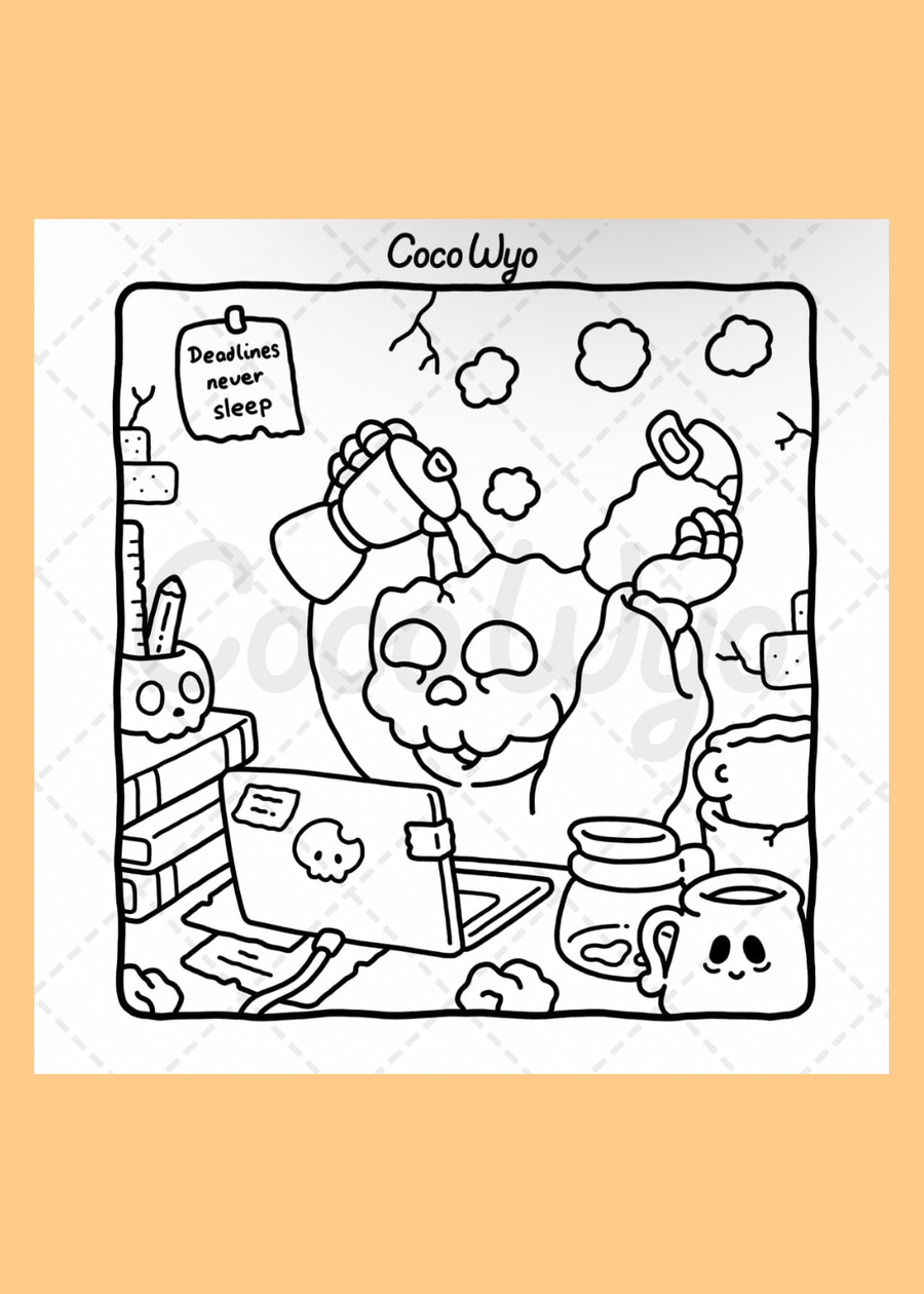 Spooky Cutie Vol 2: Colouring Book for Adults & Teens