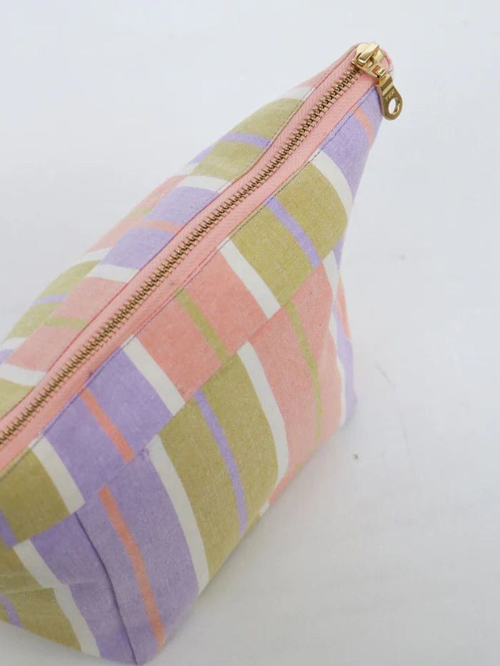 Miami Stripe Cosmetic Case